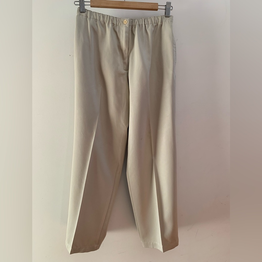 Liz Claiborne Neutral Cream Beige Petite Dressy Pants